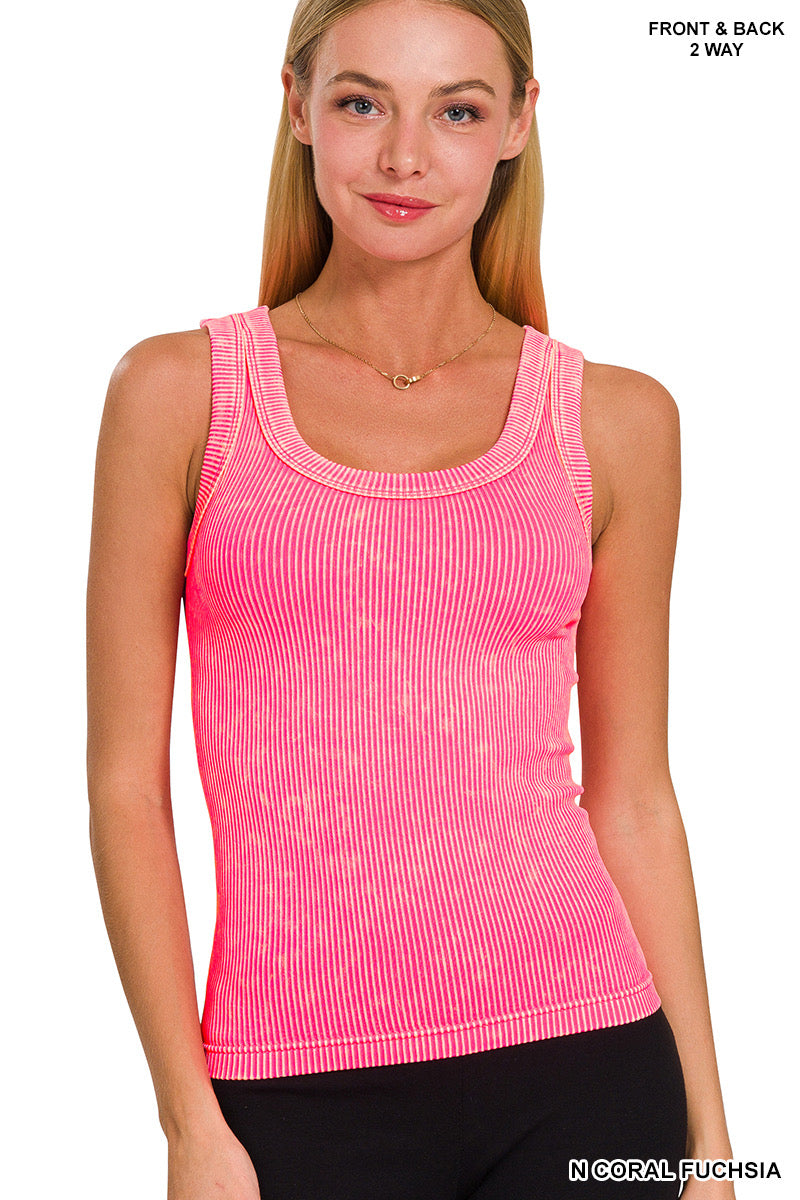 Believe the Hype - Buttery Soft - Washed Ribbed Tank