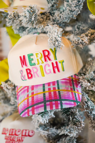 Merry & Bright - Confetti Plaid Trucker Hat