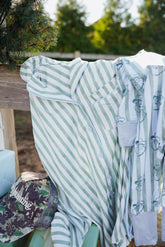 Pajamas Blue Spruce Stripes - Long Pajama Set