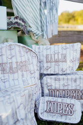 Travel Bag Wipes Pouch - Western Blues Clear Coat Bag