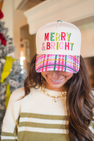 Merry & Bright - Confetti Plaid Trucker Hat