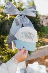 Hat Cowboy - Baby Blue Vintage Trucker Hat