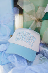 Hat Cowboy - Baby Blue Vintage Trucker Hat