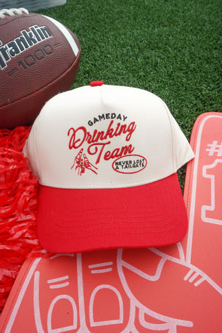 Gameday Drinking Team - Red Vintage Trucker Hat