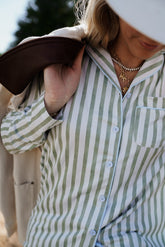 Pajamas Blue Spruce Stripes - Long Pajama Set