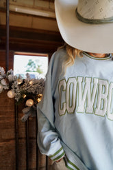 Sweatshirt Cowboy - Blue Vintage Crewneck Sweatshirt