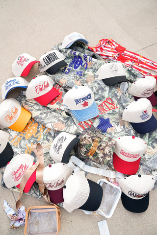 Hat Here for the Snacks - Denim Vintage Trucker Hat