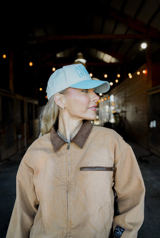 Hat Cowboy - Baby Blue Vintage Trucker Hat