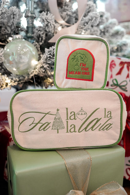 Falalalalala - Green Canvas Large Bag