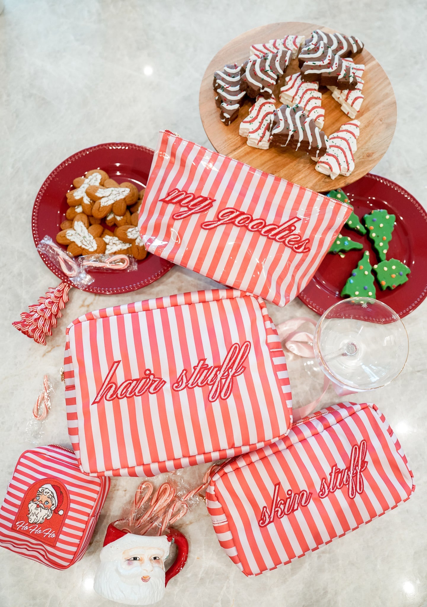 Skin Stuff - Pink &amp; Red Stripes Large Bag