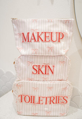 Travel Bag Skin - Pink Ribbons Clear Coat Large Bag