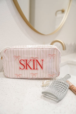 Travel Bag Skin - Pink Ribbons Clear Coat Large Bag