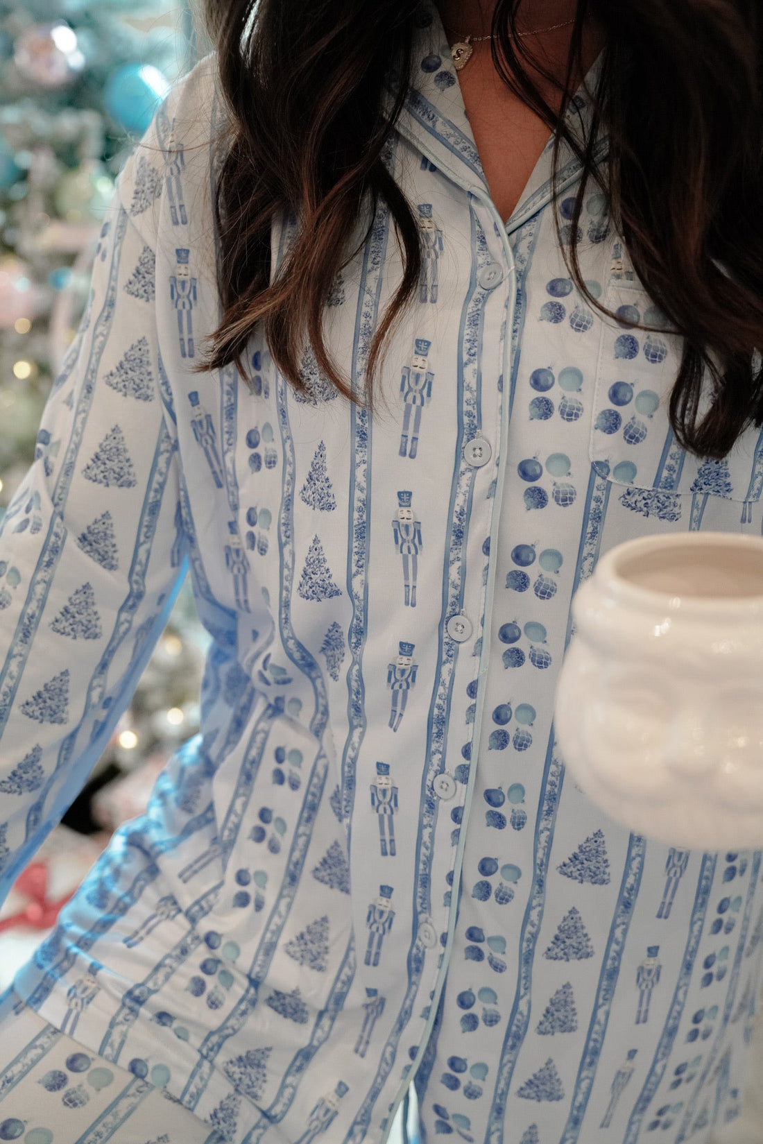 Pajamas Blue Christmas - Long Pajama Set