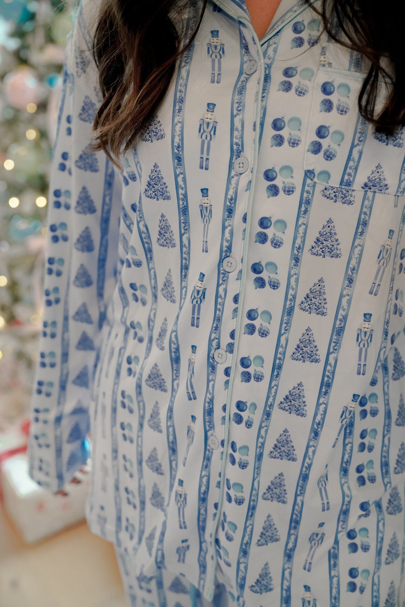 Pajamas Blue Christmas - Long Pajama Set