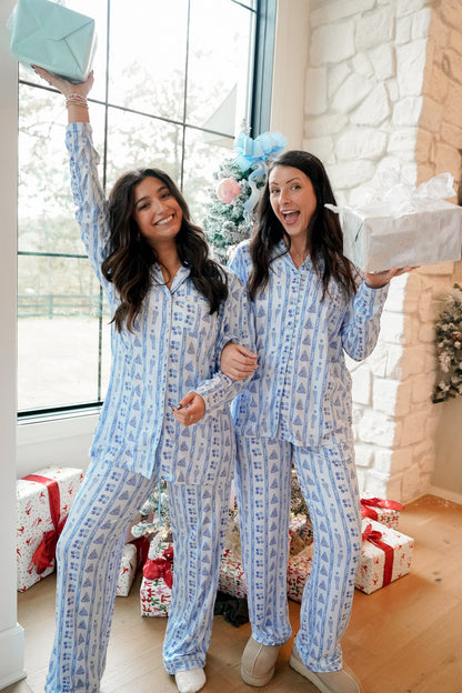Pajamas Blue Christmas - Long Pajama Set