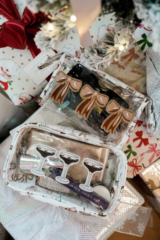 Travel Bag Espresso Martinis - Neutral Coastal Cocktail Clear Large Bag