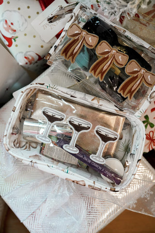 Travel Bag Espresso Martinis - Neutral Coastal Cocktail Clear Large Bag