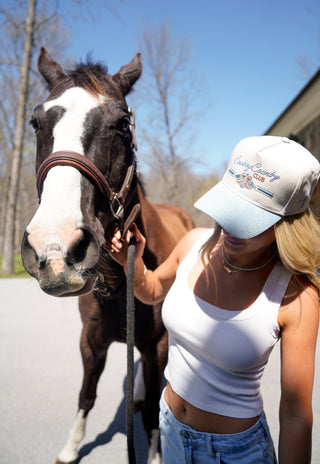 Hat Cowboy Country Club - Denim Vintage Trucker Hat