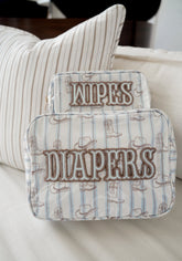 Travel Bag Wipes Pouch - Western Blues Clear Coat Bag