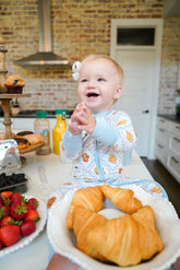 Pajamas Blue Breakfast - Bamboo Sleeper