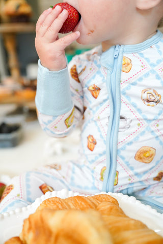 Pajamas Blue Breakfast - Bamboo Sleeper