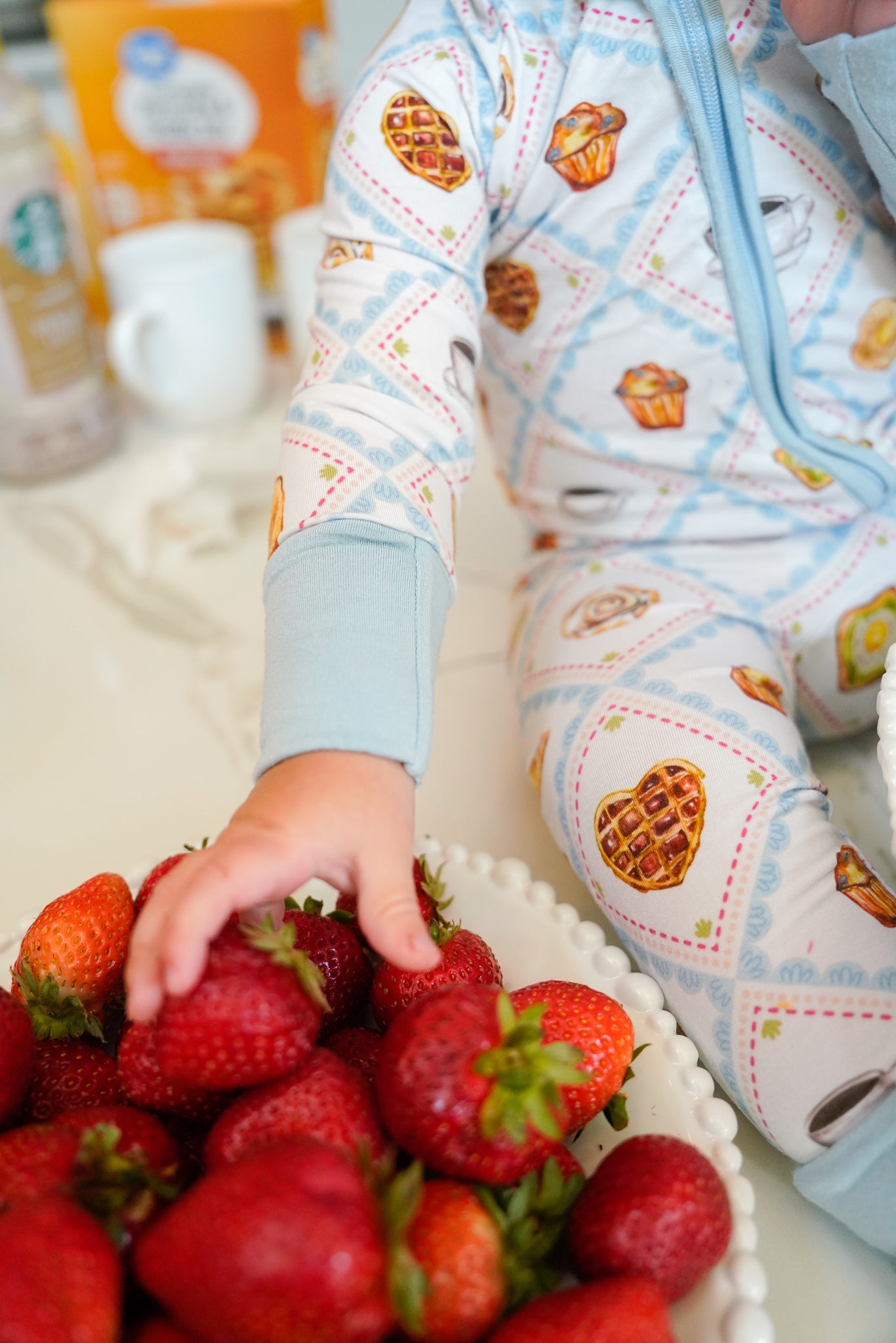 Pajamas Blue Breakfast - Bamboo Sleeper