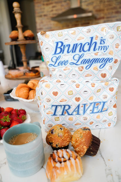 Travel Bag Brunch is my Love Language - Clear Coat Bag