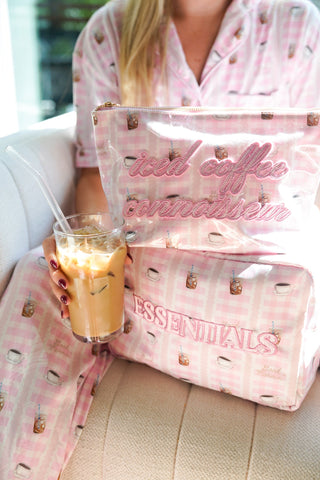 Travel Bag Iced Coffee Connoisseur - Clear Coat Bag