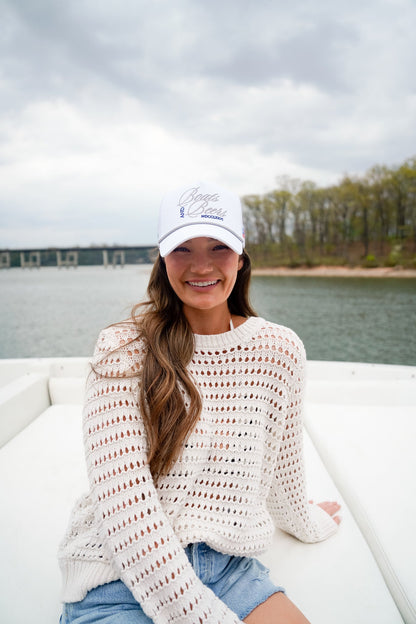 Boats &amp; Beers - White Vintage Trucker Hat