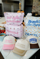 Hat Brunch is my Love Language - Pink Vintage Trucker Hat