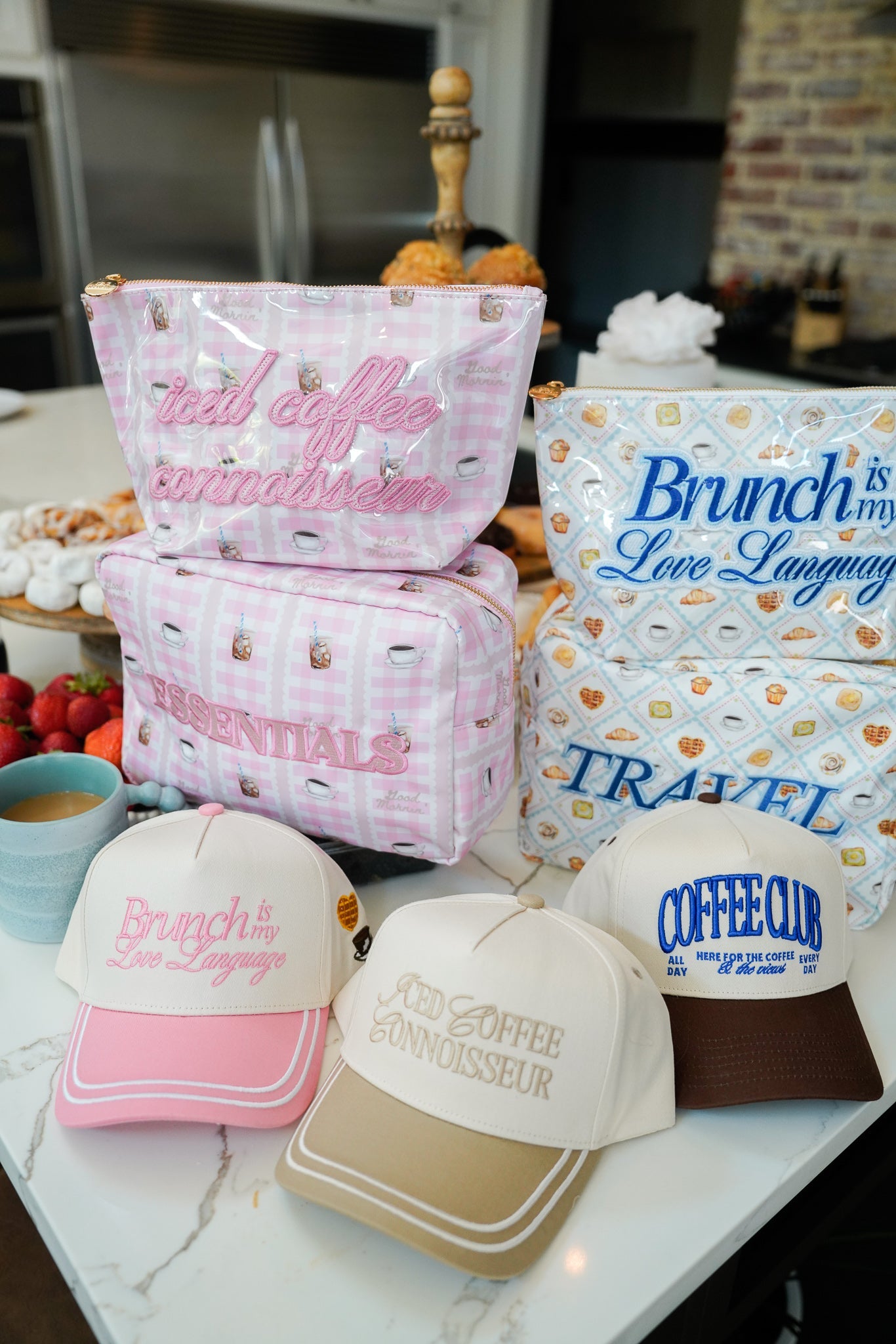 Hat Brunch is my Love Language - Pink Vintage Trucker Hat