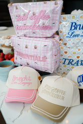 Hat Iced Coffee Connoisseur - Tan Vintage Trucker Hat