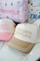 Hat Iced Coffee Connoisseur - Tan Vintage Trucker Hat
