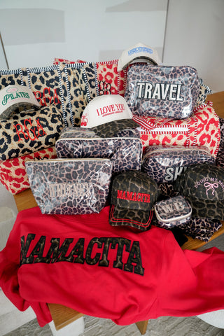 Sweatshirt Mamacita - Red Vintage Mock-Neck Sweatshirt