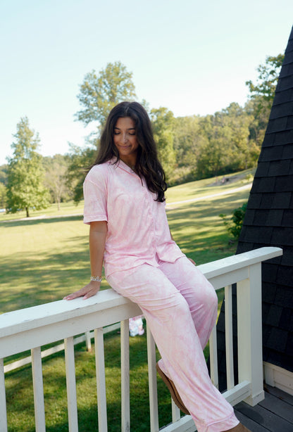 Pink Camo - Short Sleeve + Pant Pajama Set