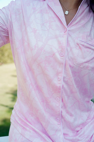 Pajamas Pink Camo - Short Sleeve + Pant Pajama Set