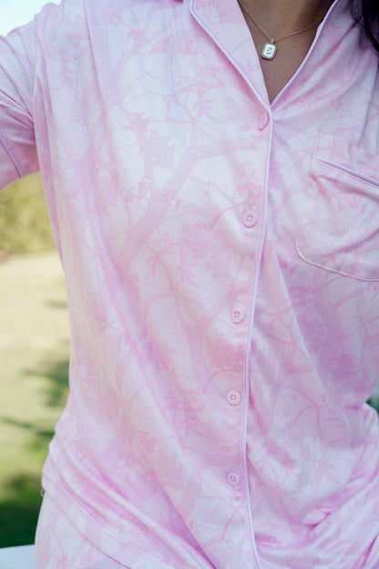 Pink Camo - Short Sleeve + Pant Pajama Set