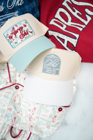 Hat Ski Club - White Vintage Trucker Hat