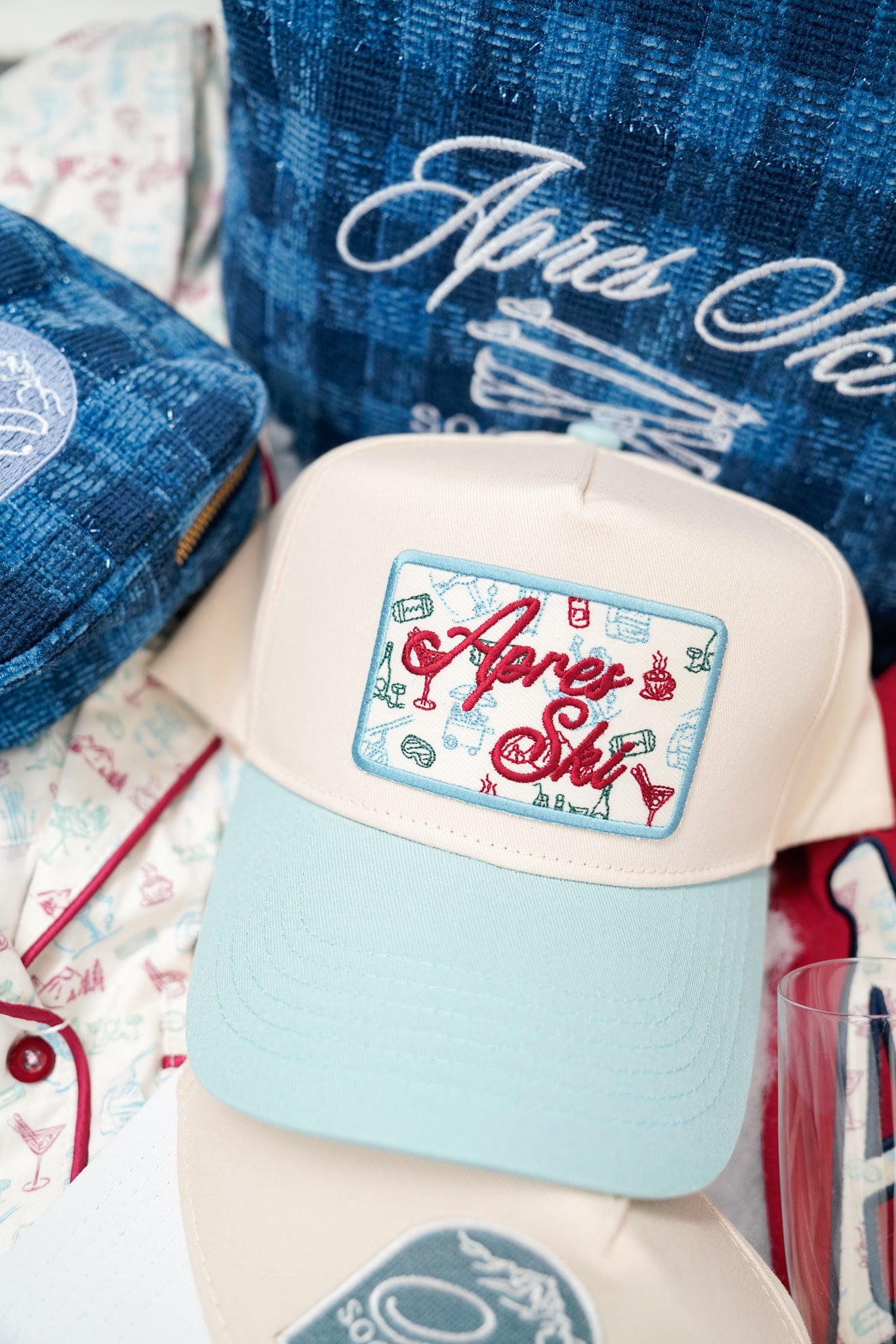 Hat Apres Ski - Baby Blue Vintage Trucker Hat