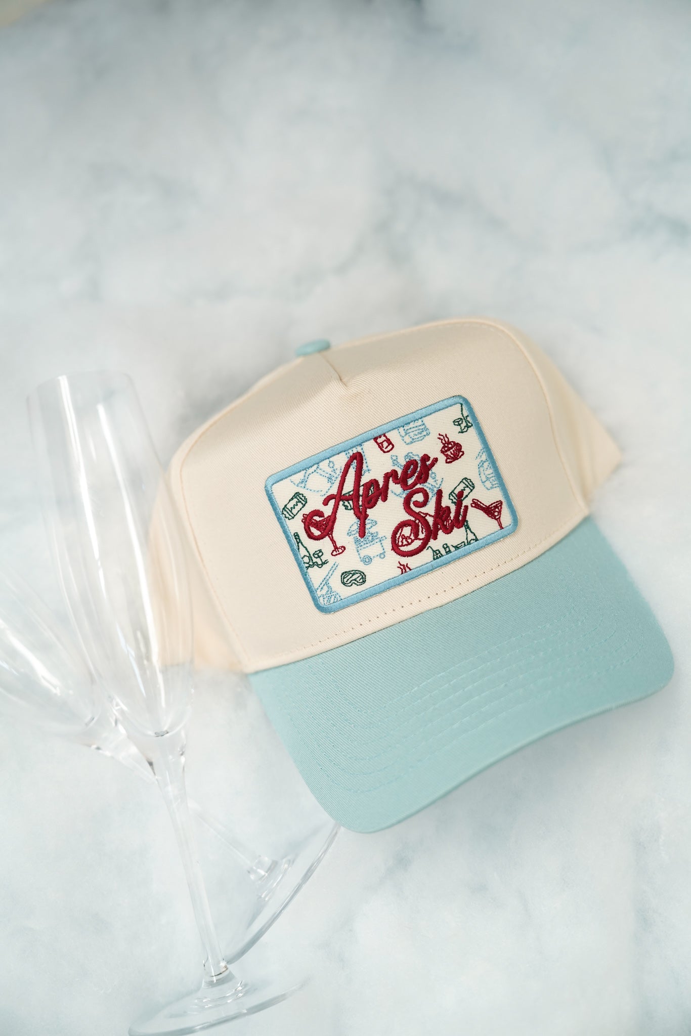 Hat Apres Ski - Baby Blue Vintage Trucker Hat