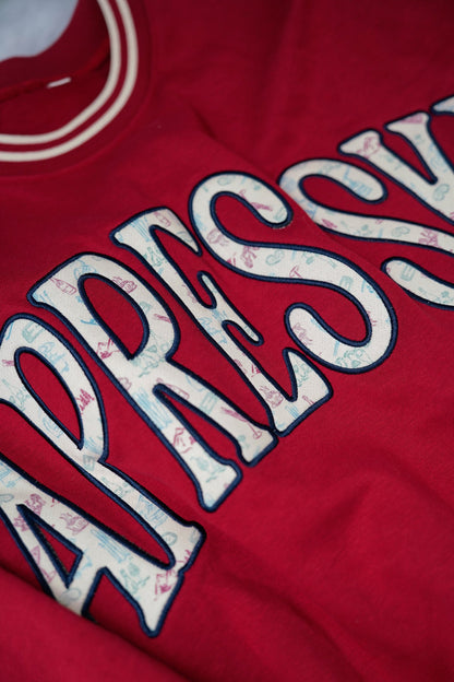 Sweatshirt Apres Ski - Maroon Vintage Crewneck Sweatshirt