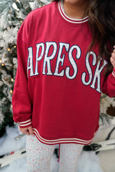 Sweatshirt Apres Ski - Maroon Vintage Crewneck Sweatshirt