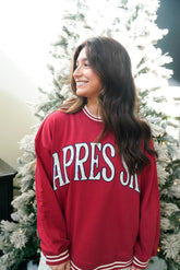 Sweatshirt Apres Ski - Maroon Vintage Crewneck Sweatshirt