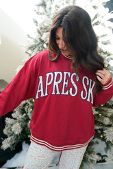 Sweatshirt Apres Ski - Maroon Vintage Crewneck Sweatshirt
