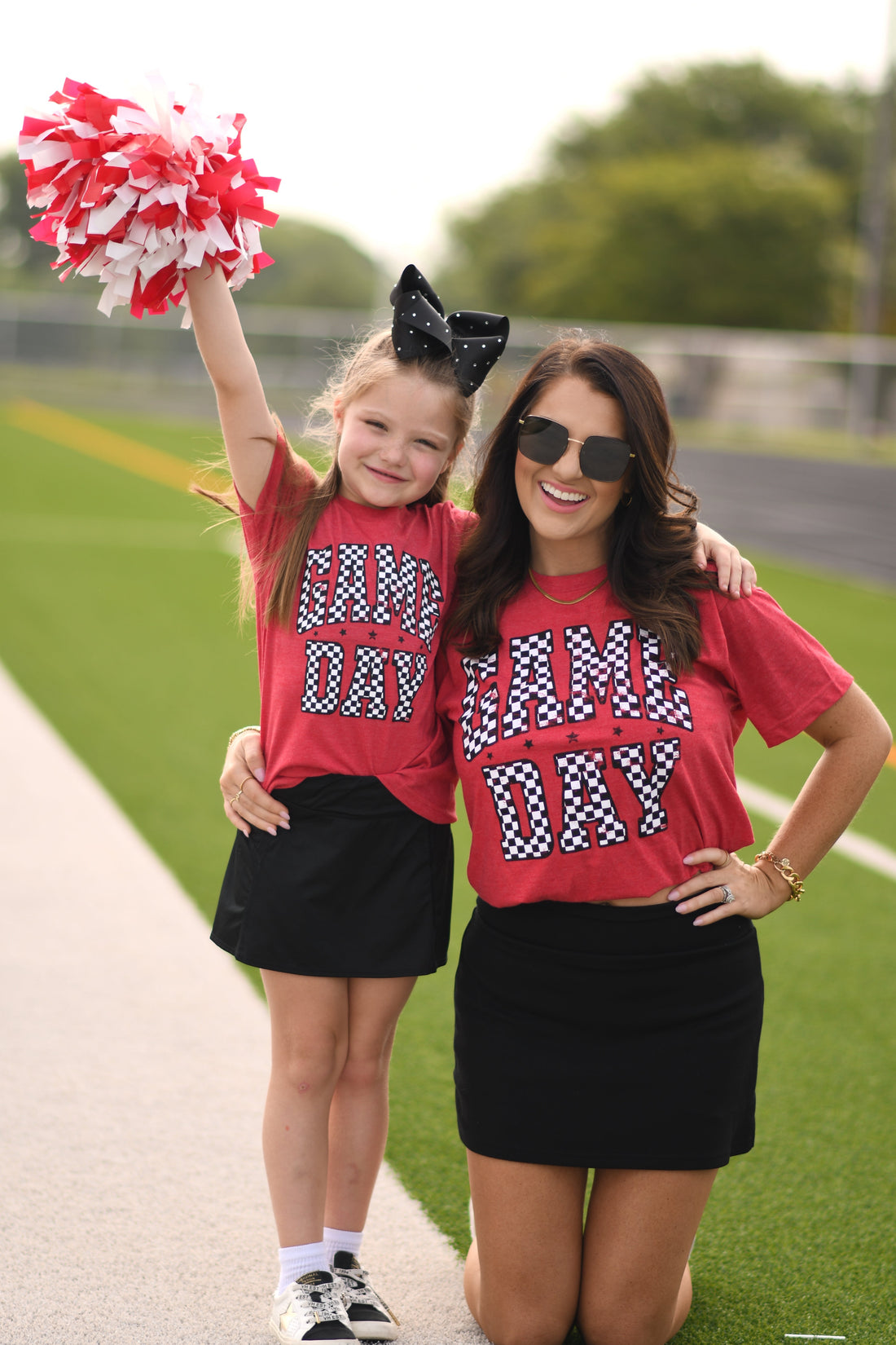 Orange Checkered Game Day Tee