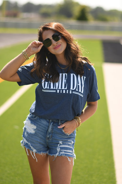 Navy Game Day Vibes Tee