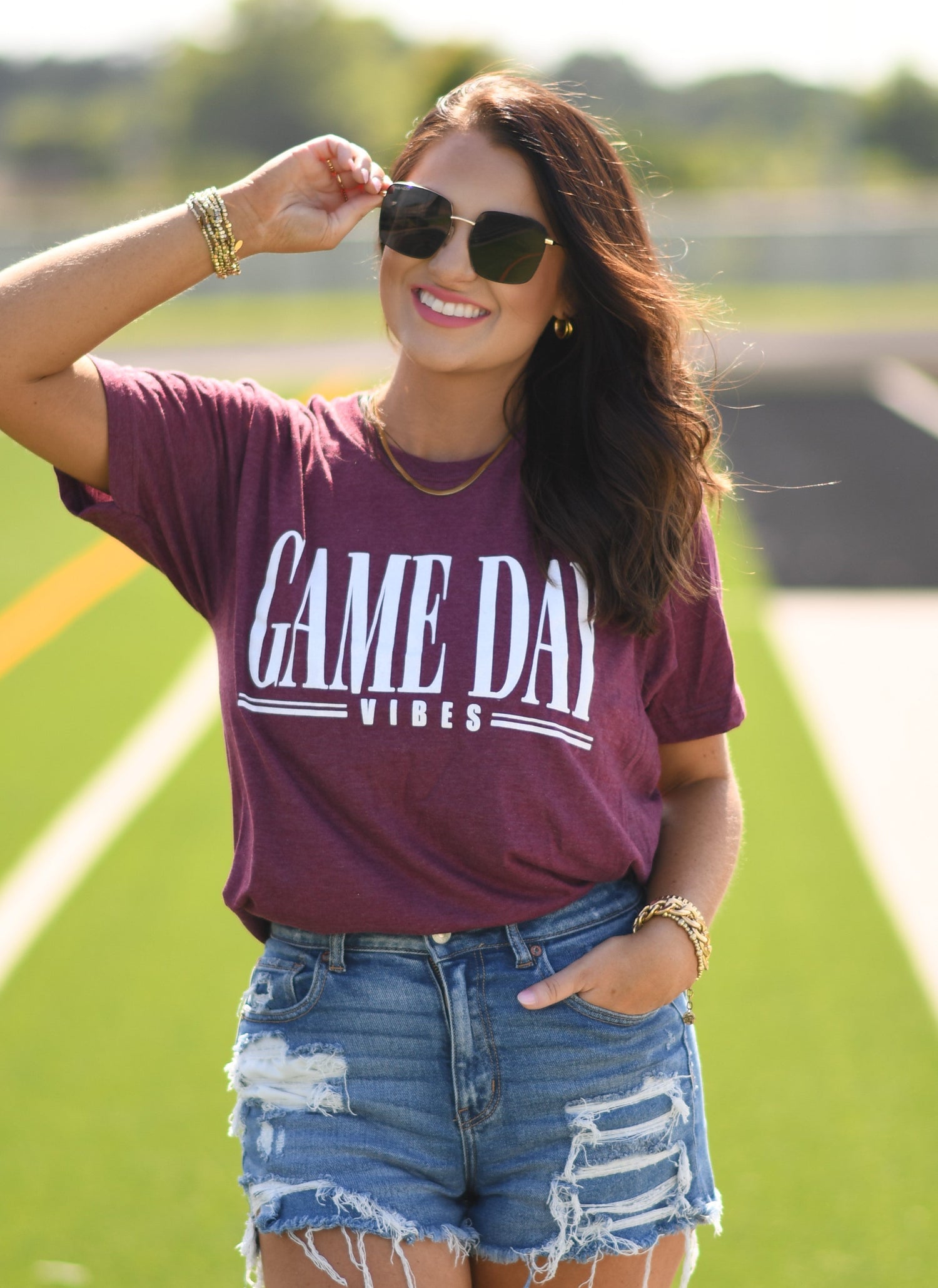 Maroon Game Day Vibes Tee