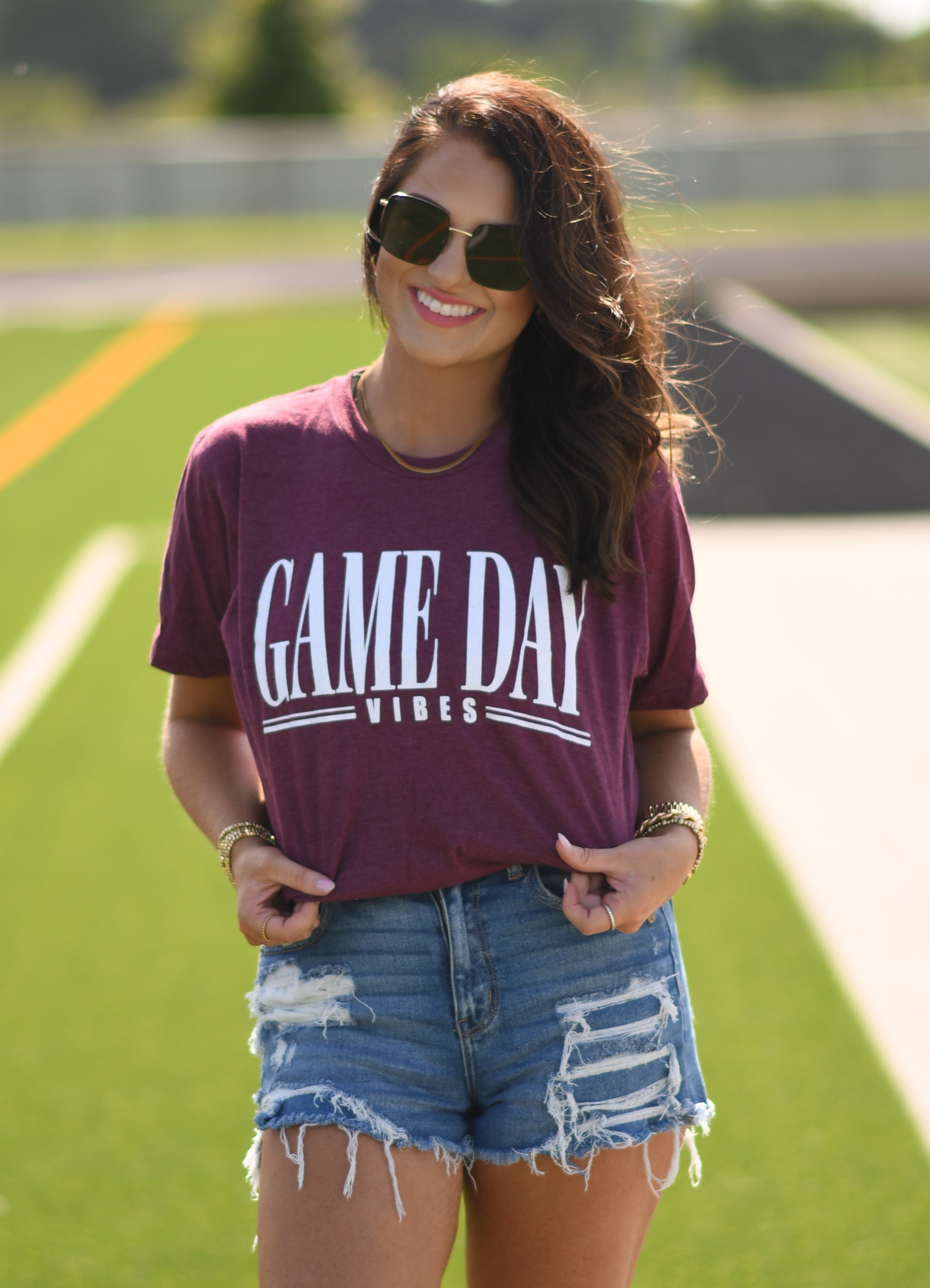 Maroon Game Day Vibes Tee
