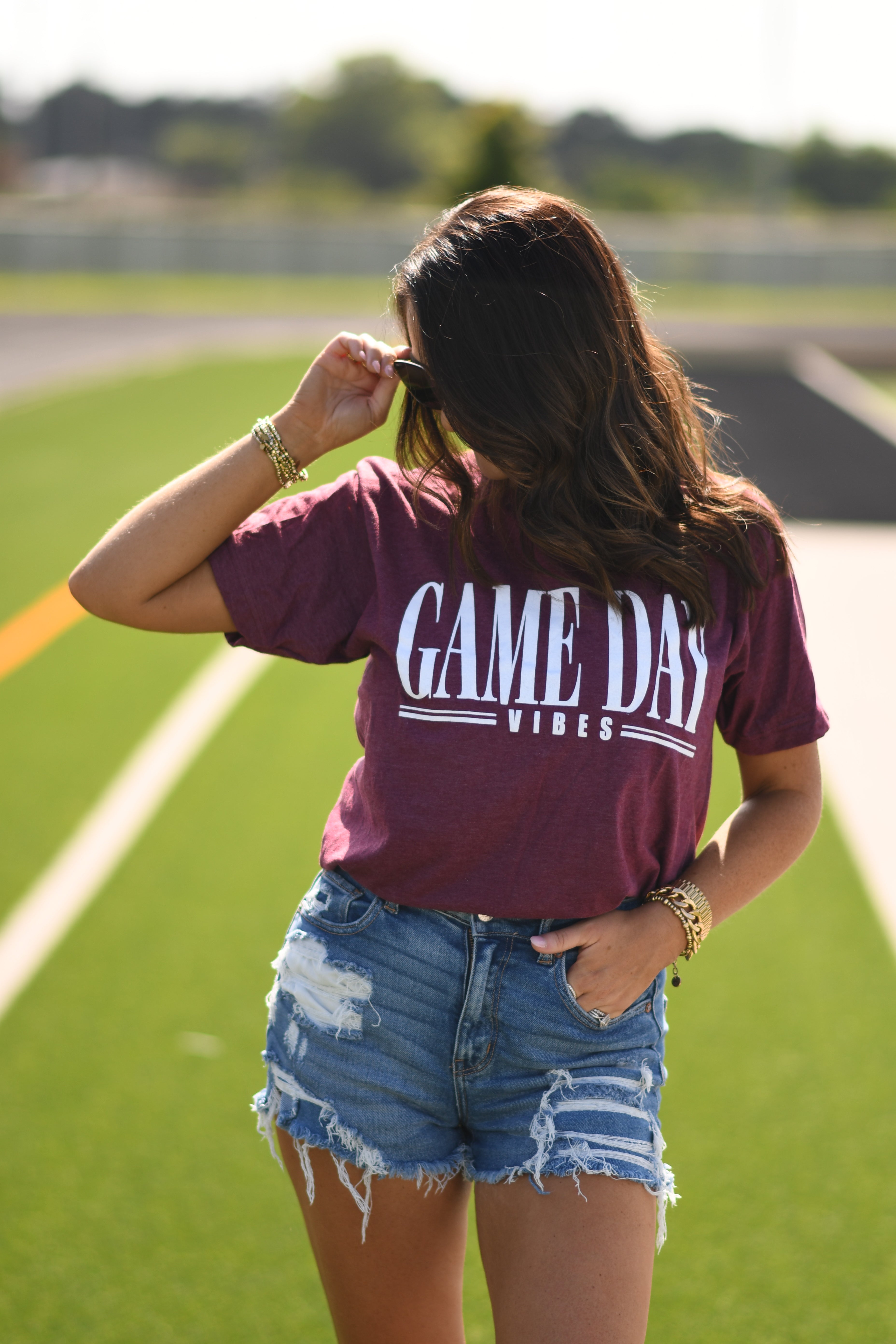 Maroon Game Day Vibes Tee