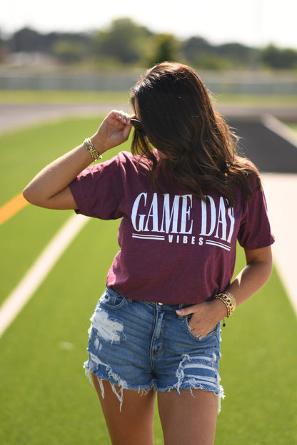 Maroon Game Day Vibes Tee